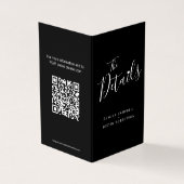 Wedding guest details schedule map QR code black (Vorderseite)