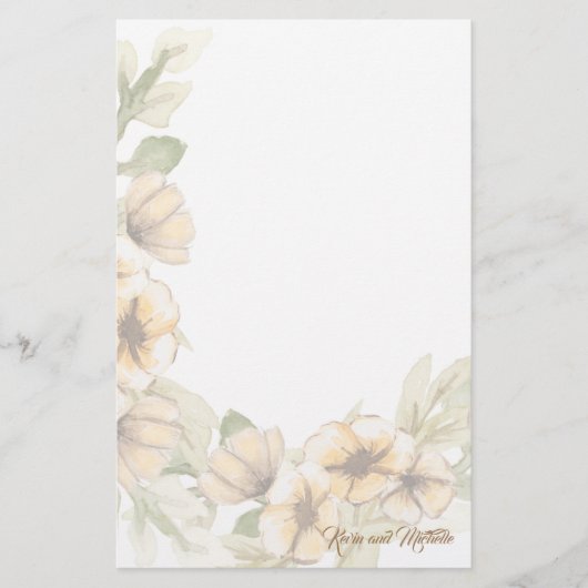 Wedding Guest Favor Briefpapier (Vorderseite)