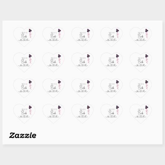 Wedding Guest Identifier Herz-Aufkleber (Blatt)