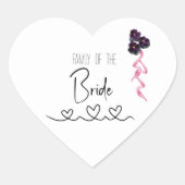 Wedding Guest Identifier Herz-Aufkleber (Vorderseite)