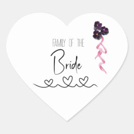 Wedding Guest Identifier Herz-Aufkleber