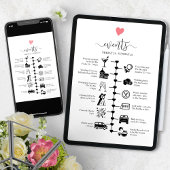 Wedding Guest Itinerary Updateable Digital Ankündigung