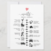 Wedding Guest Itinerary Updateable Digital Ankündigung (Vorderseite)