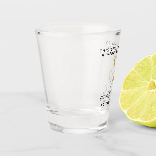 Wedding Guest Keepake Gastgeschenk Schnapsglas (Links)