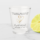 Wedding Guest Keepake Gastgeschenk Schnapsglas (Vorderseite)