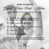 Wedding Guest Menu And Place Card Menükarte