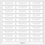 Wedding Guest Names Address Chic Modern Simple Aufkleber<br><div class="desc">Besteht aus einfachen Sans Serif und moderner Serifentypografie. Diese Elemente sind einfach,  elegant und modern. Das hier hat 30 Aufkleber. Dieses wurde von White Paper Birch Co. exklusiv für Zazzle entworfen. Abrufbar unter: http://www.zazzle.com/store/whitepaperbirch</div>