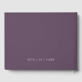 Wedding Guestbook | Eggplant Shimmer Gästebuch (Rückseite)