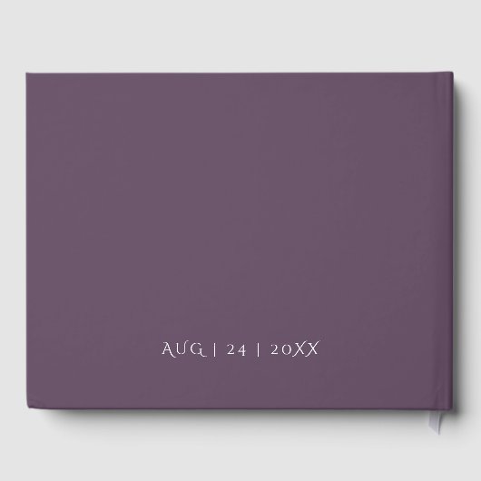 Wedding Guestbook | Eggplant Shimmer Gästebuch (Rückseite)