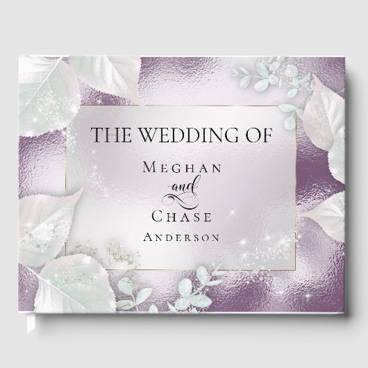 Wedding Guestbook | Eggplant Shimmer Gästebuch (Vorderseite)