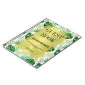 Wedding Guestbook | Exotische tropische Blätter Notizblock (Linke Seite)