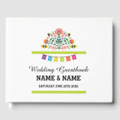 Wedding GuestBook Fiesta Mexico Floral Rustic Gästebuch (Vorderseite)