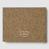 Wedding Guestbook | Gold Glitzer Chic Gästebuch (Rückseite)