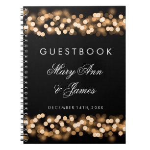 Wedding Guestbook Gold Hollywood Glam Notizblock