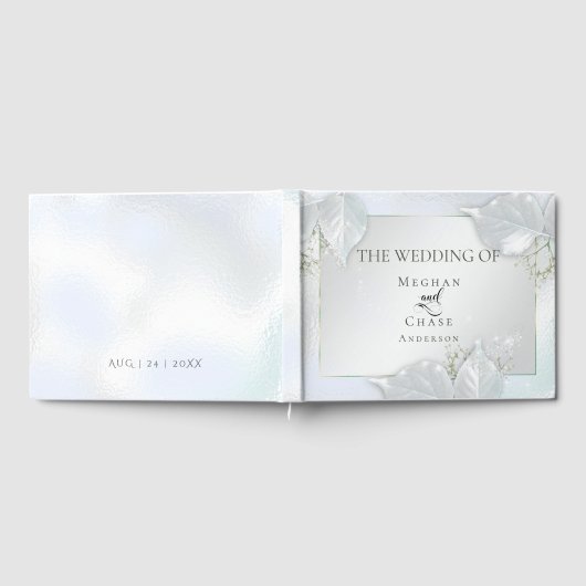 Wedding Guestbook | Icy Blue Shimmer Gästebuch (Voll)