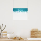 Wedding Guestbook Magic Sparkle Turquoise Poster (Küche)