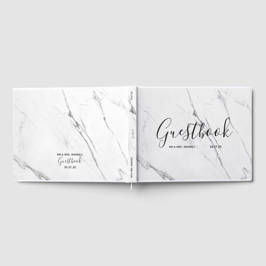 Wedding Guestbook | Minimalistisch Chic aus weißem Gästebuch (Voll)