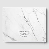 Wedding Guestbook | Minimalistisch Chic aus weißem Gästebuch (Rückseite)