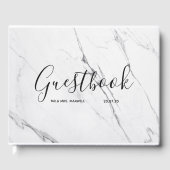 Wedding Guestbook | Minimalistisch Chic aus weißem Gästebuch (Vorderseite)