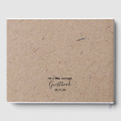 Wedding Guestbook | Rustic Kraft Paper Chic Gästebuch (Rückseite)