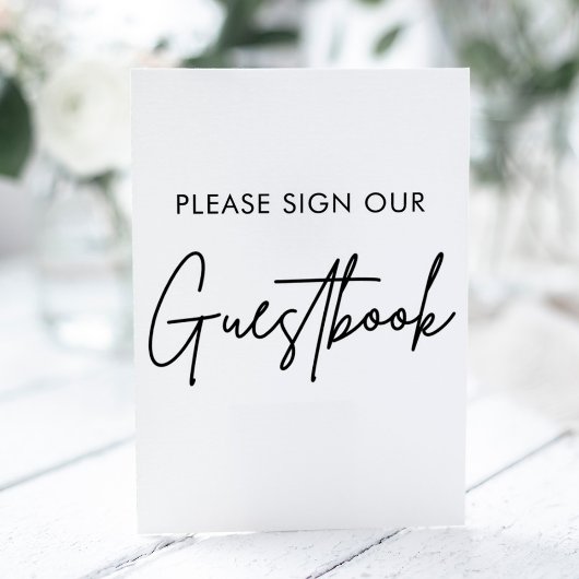 Wedding Guestbook Sockelschild