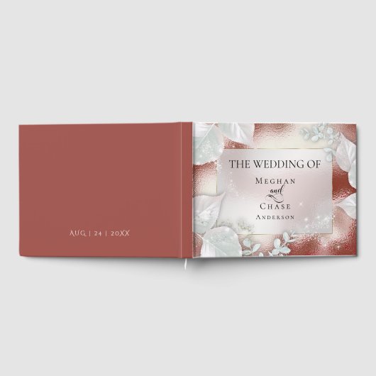 Wedding Guestbook | Terracotta Shimmer Gästebuch (Voll)
