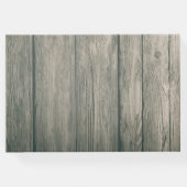 Wedding Guestbook Wood Chic Mason Jar String Light Gästebuch (Rückseite)