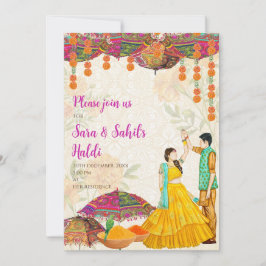 Wedding Haldi lädt & Haldi ein Einladung