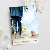 Wedding Happily Ever After Photo Pink Reception Einladung