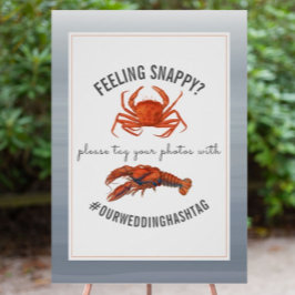 Wedding Hashtag Gefühl Snappy Watercolor Sign Poster