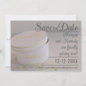 Wedding Hat Box Confetti Save the Date Einladung (Vorderseite)