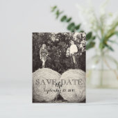 Wedding Hay Bales Foto SAVE THE DATE Postkarte (Stehend Vorderseite)