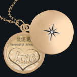 Wedding Heart Beach Anniversary Necklace Vergoldete Kette<br><div class="desc">Keepake Necklaces Wählen Sie entweder Silver Plated Gold Finish oder Sterling Silver Unique Personalisiert Custom !st Christmas Gift Wedding Party Necklaces - um die Hintergrundfarbe zu ändern - klicken Sie auf Anpassen - wählen Sie das letzte Tool aus dem Drop-Down-Menü und wählen Sie aus einer der angezeigten Farben oder geben...</div>