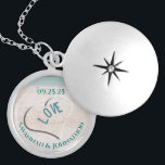 Wedding Heart Beach Anniversary Necklace Versilberte Kette<br><div class="desc">Tastenketten wählen Sie entweder Silver Plated Gold Finish oder Sterling Silver Einmaliges Personalisiertes 1. Weihnachtsgeschenk oder Erster Valentinstag</div>