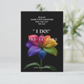 🌈 Wedding Hearts in Bloom Save The Date (Stehend Vorderseite)