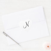 Wedding Hearts Monogram N Wedding Siegel Sticker (Umschlag)