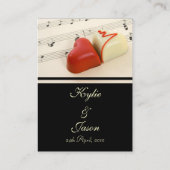 Wedding Hearts Set Platzkarte (Rückseite)