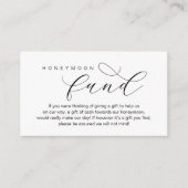 Wedding Honeymoon Fund, A Note on Gifts Begleitkarte (Vorderseite)