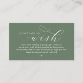 Wedding Honeymoon Wish, Modern Classy Begleitkarte (Vorderseite)