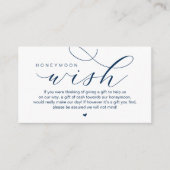 Wedding Honeymoon Wish, Modern elegance minimal Begleitkarte (Vorderseite)