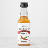 Wedding Hot Sauce Label HS039rt Alkoholflaschenetikett (Vorderseite)