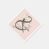 Wedding Hydrangea und Ivy Ampersand Serviette (Ecke)