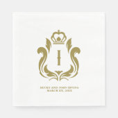 Wedding I Monogram Napkins Serviette (Vorderseite)