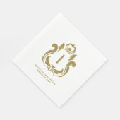Wedding I Monogram Napkins Serviette (Ecke)