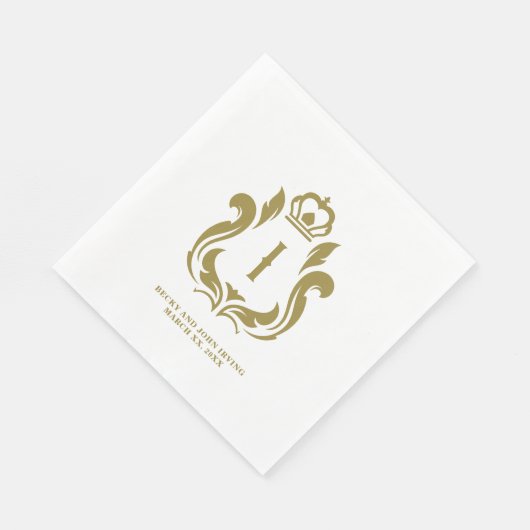 Wedding I Monogram Napkins Serviette (Ecke)