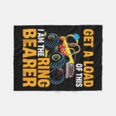 Wedding Iam The Ring Bearer Funny Monster Truck Bo Fleecedecke (Vorderseite (Horizontal))