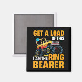 Wedding Iam The Ring Bearer Funny Monster Truck Bo Magnet (Vorderseite/Rückseite)