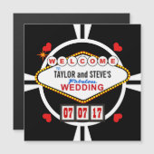 Wedding im Vegas-Kasino-Bevorzugungs-Poker-Chip Magnetkarte (Vorne/Hinten)