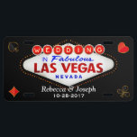 Wedding in fabelhaftem Las Vegas, das verheiratet US Nummernschild<br><div class="desc">Verheirateten personalisierten Entwurf erhalten - Hochzeit in Urlaubsort in der fabelhaften Las- Vegaslizenz-Platte für Sie. Sie können diesen Entwurf mit Ihrem Text oder Namen besonders anfertigen. 

Sie können die zusammenpassenden Produkte hier finden:</div>