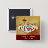 Wedding in fabelhaftem Las Vegas - Vintage Button (Vorne & Hinten)
